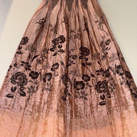 None Dresses & Skirts - Floral Pink and Black Women's Skirt